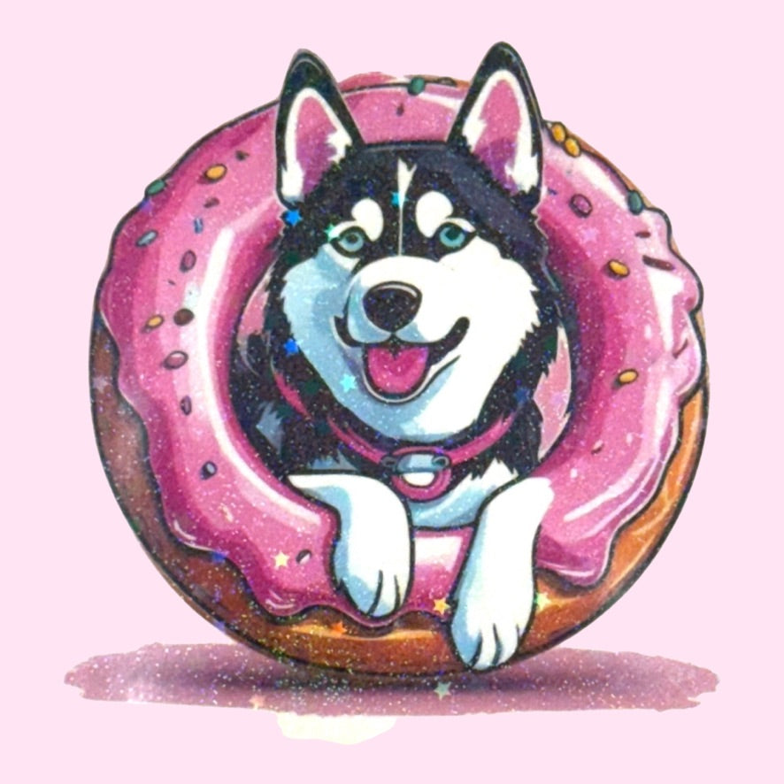 Husky in a Donut