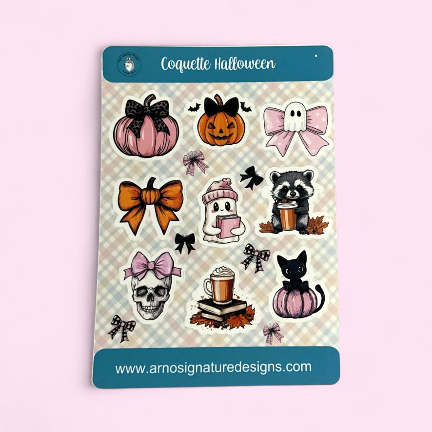 Coquette Halloween Sticker Sheet