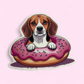 Beagle in a donut
