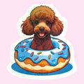 Poodle in a donut