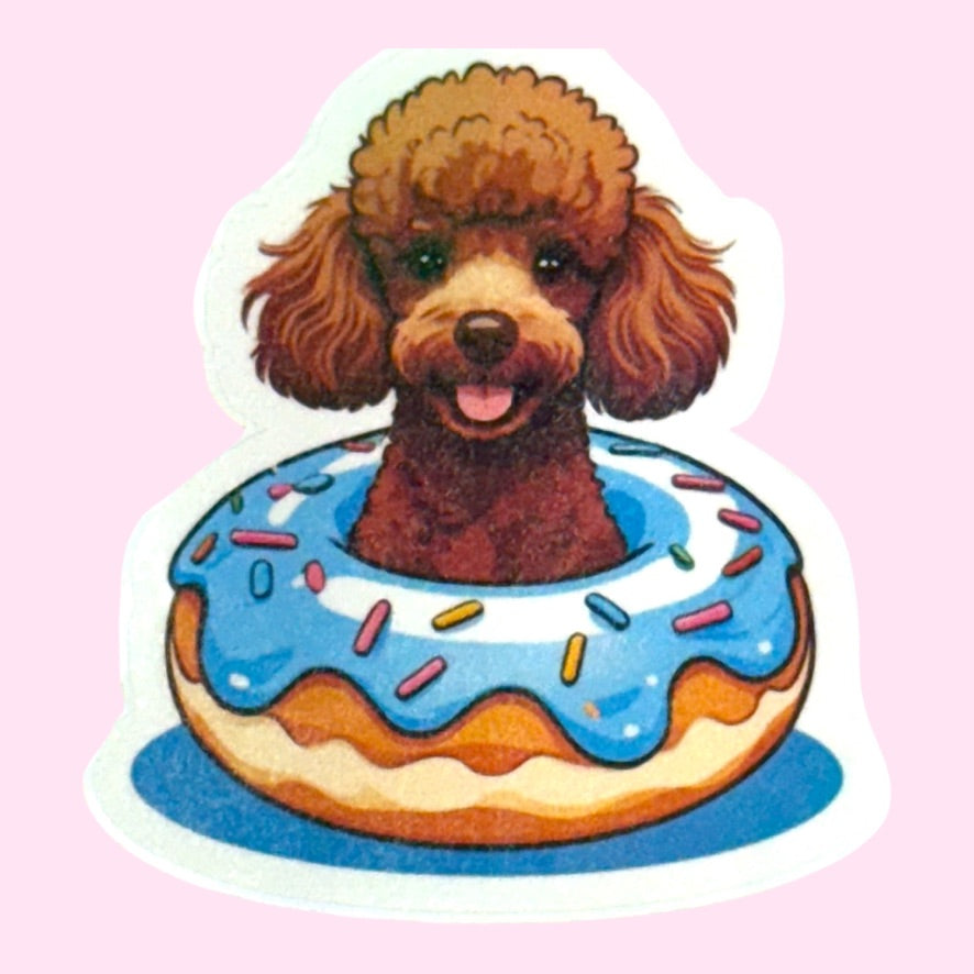 Poodle in a donut