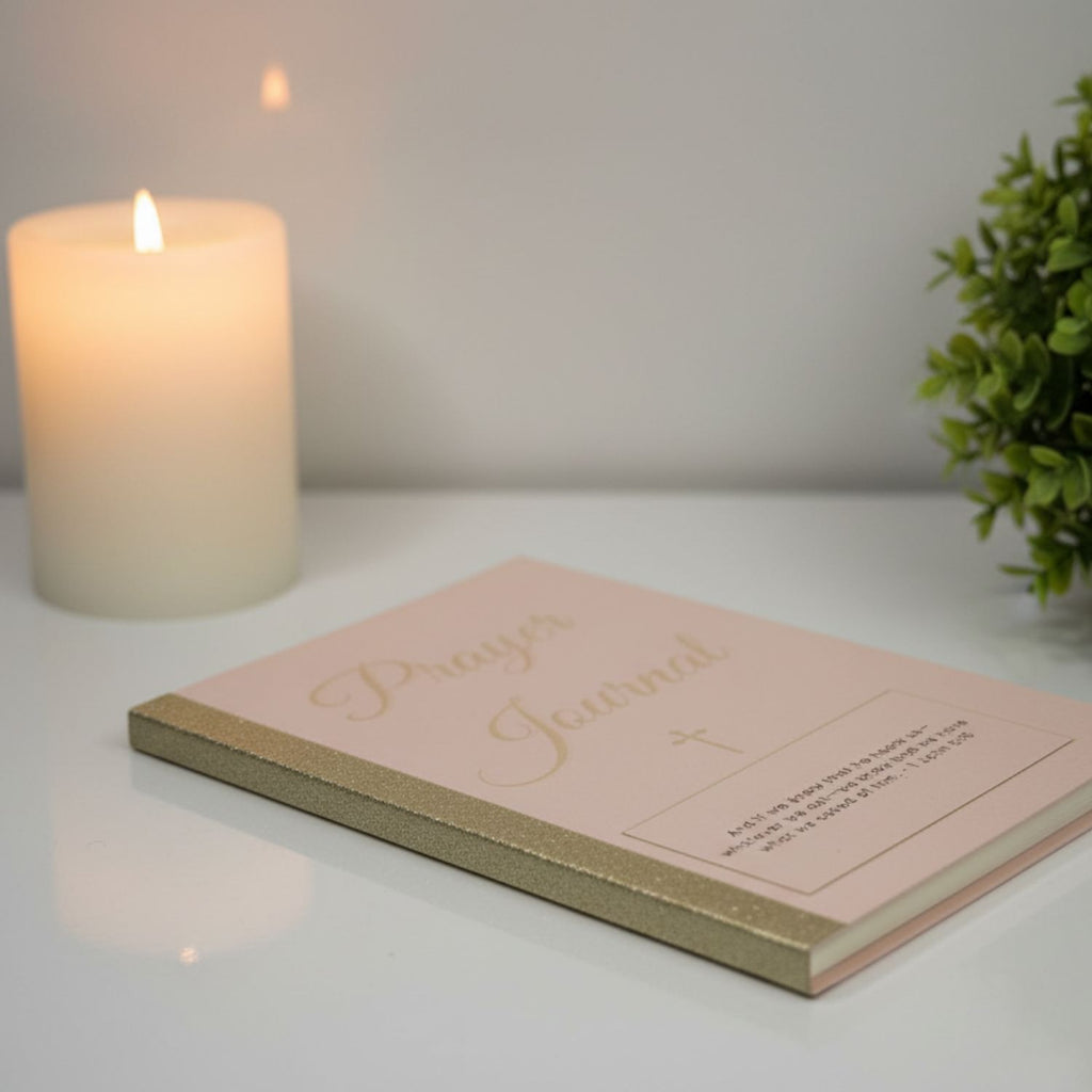 Elegant Blush Prayer Journal – Guided Christian Journal for Women with Reflection & Gratitude Pages