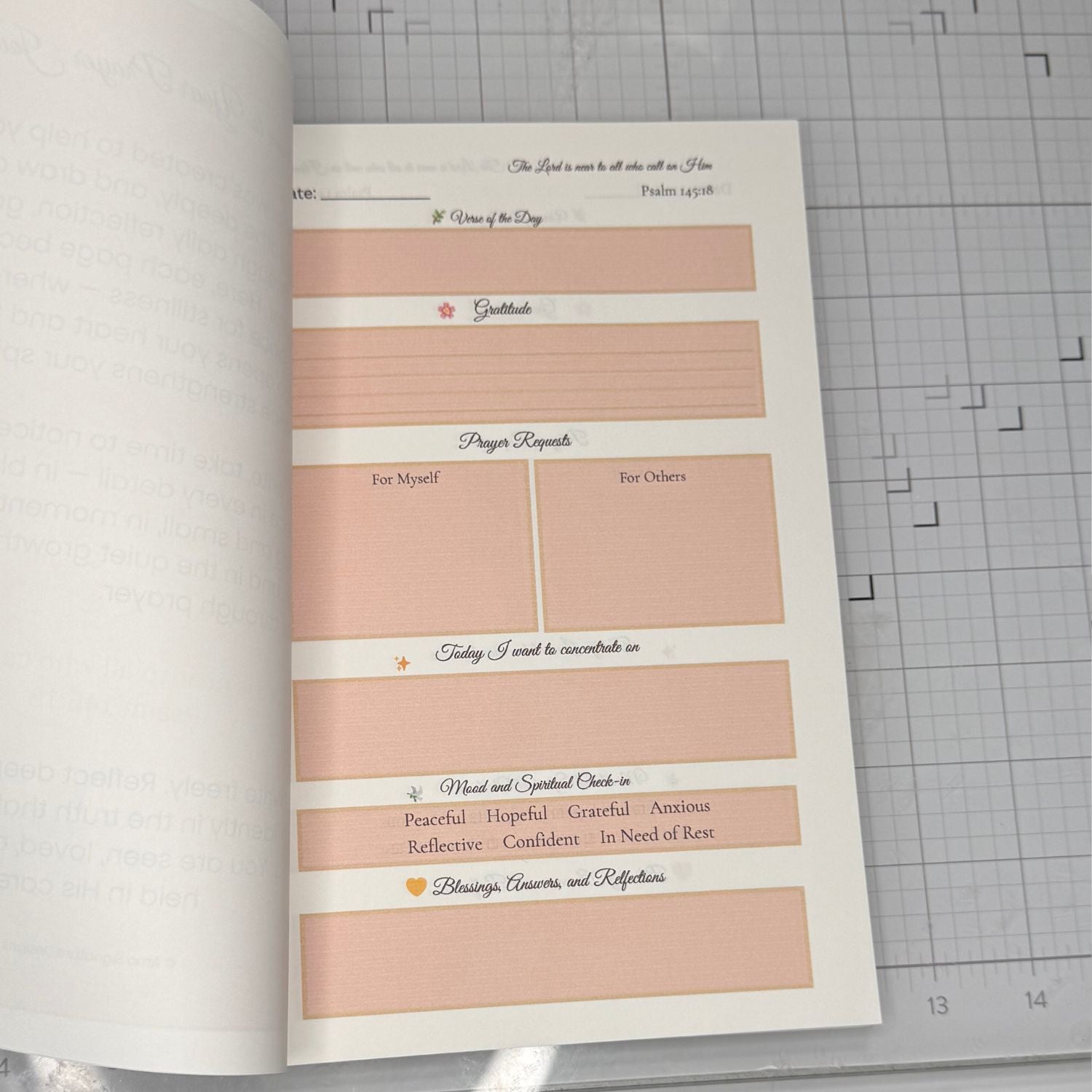 Elegant Blush Prayer Journal – Guided Christian Journal for Women with Reflection & Gratitude Pages