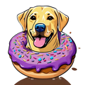Labrador Retriever in a Donut