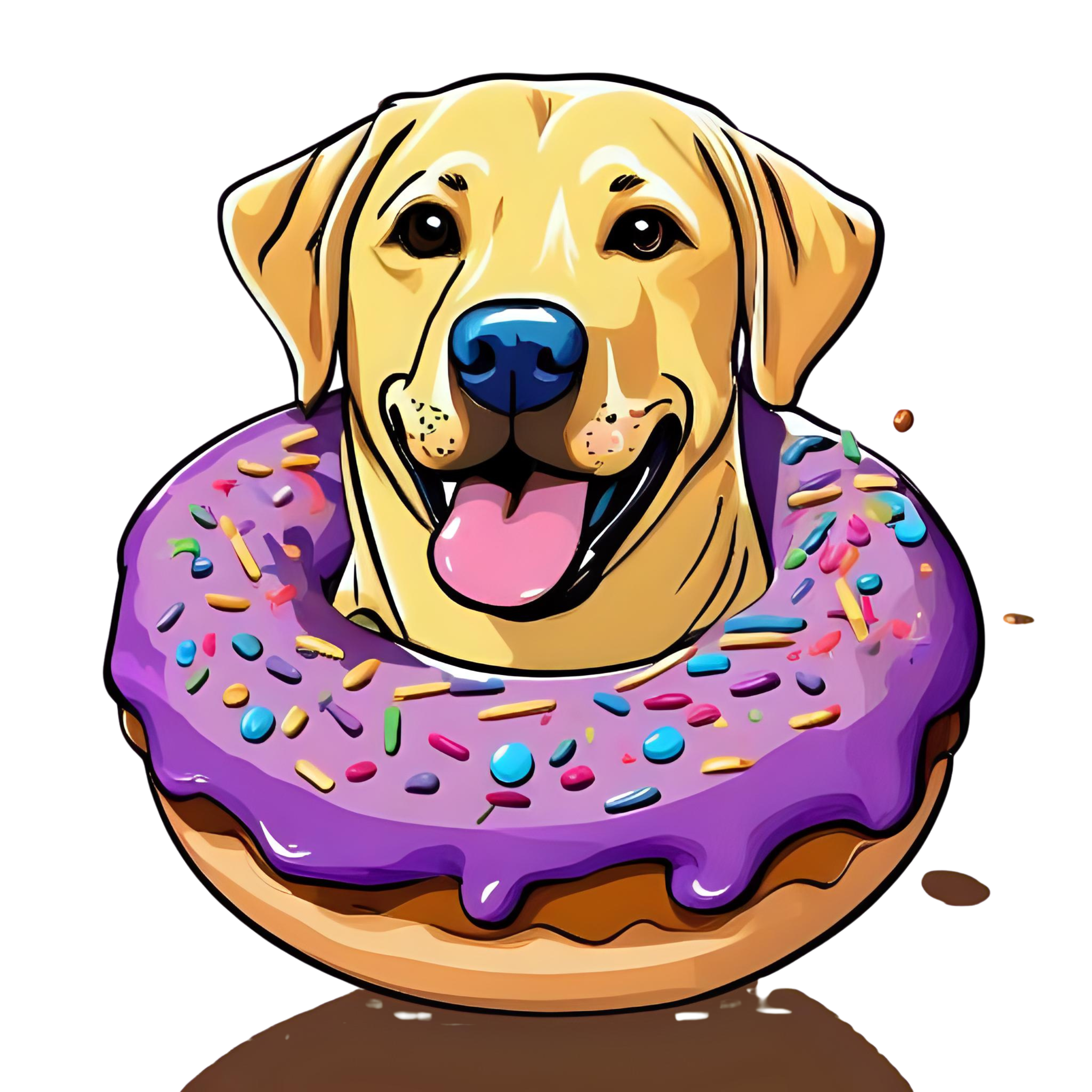 Labrador Retriever in a Donut