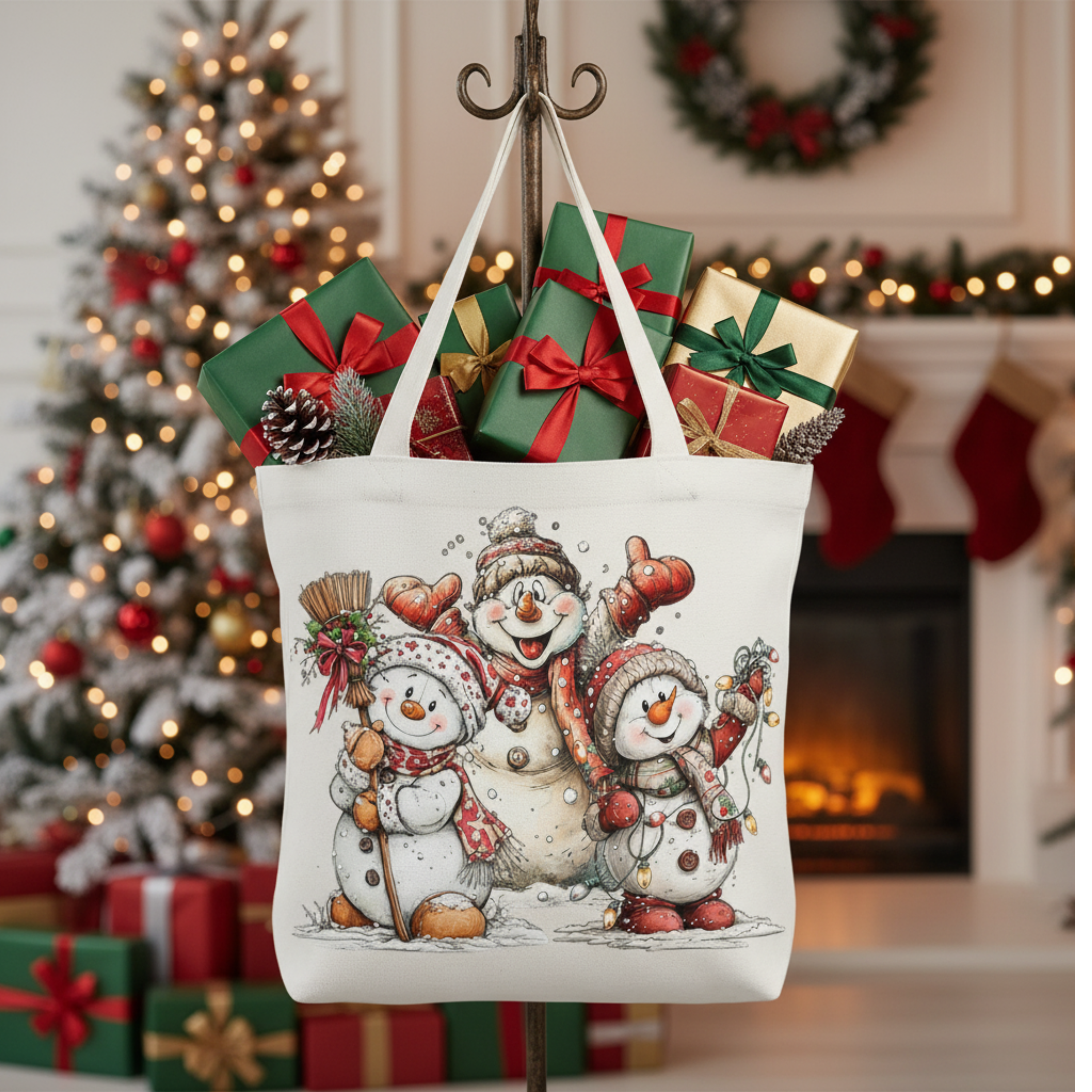 Happy Snowmen Tote
